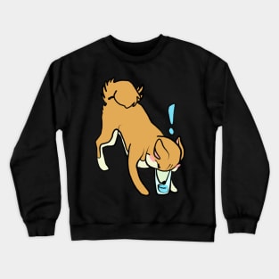 shiba inu design cup Crewneck Sweatshirt